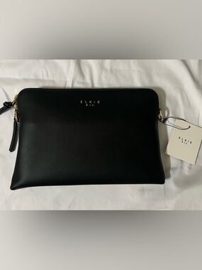 Elkie and Co Vegan Black/Gold Pouch Set